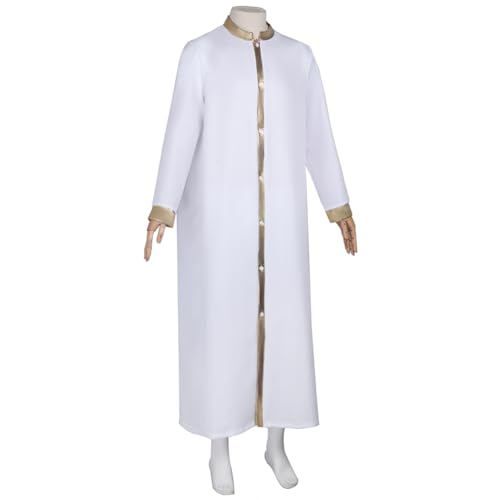 Priester Robe Weiß Herren Toga Griechischer Gott Kostüm Römisches Gewand Mittelalter Minister Kostüm Mönch Prediger Cosplay Karneval Mottoparty Halloween Priester Robe Weiß Herren Toga Griechischer Gott Kostüm Römisches Gewand Mittelalter Minister Kostüm Mönch Prediger Cosplay Karneval Mottoparty Halloween von Hcenxan