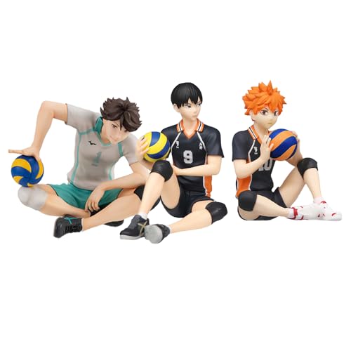 Shoyo Hinata 3PCS Figur Shoyo Hinata 3PCS Anime Figur Anime Action Figur Modell Desktop Ornamente Sammlerstücke Geburtstagsgeschenk von Hcenxan