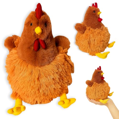 HcvGcm Kuscheltier Huhn, Weiches Plüsch Huhn Spielzeug, Niedliches Huhn Geschenk Für Kinder Und Tierliebhaber, 22 cm Hoch, Ideal Als Dekoration Und Zum Kuscheln HcvGcm Kuscheltier Huhn, Weiches Plüsch Huhn Spielzeug, Niedliches Huhn Geschenk Für Kinder Und Tierliebhaber, 22 cm Hoch, Ideal Als Dekoration Und Zum Kuscheln von HcvGcm