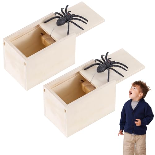 Spinnen, 2-Teiliges Premium-Set Für Lustige Scherzartikel Mit Echtem Schreckeffekt – Realistische Wooden Prank Spider Für Schockierende Halloween-Partys & Witzige Überraschungen, 5.5*6*9 cm Spinnen, 2-Teiliges Premium-Set Für Lustige Scherzartikel Mit Echtem Schreckeffekt – Realistische Wooden Prank Spider Für Schockierende Halloween-Partys & Witzige Überraschungen, 5.5*6*9 cm von HcvGcm