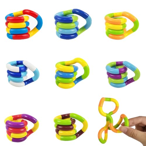Tangle Fidget Toy, 8 Stück Fidget Toys Set, Stressabbau Und Sensorische Stimulation, Für Erwachsene Und Kinder, Ideal Für Zuhause, Büro Oder Unterwegs Tangle Fidget Toy, 8 Stück Fidget Toys Set, Stressabbau Und Sensorische Stimulation, Für Erwachsene Und Kinder, Ideal Für Zuhause, Büro Oder Unterwegs von HcvGcm