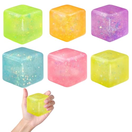 Needoh Nice Cube, 6 Stück Sensorische Stressbälle, Anti Stress Spielzeug für Kinder und Erwachsene, Handgelenk- und Fingerübungen, 3.2 cm Nice Cube für Reisen und Konzentration Needoh Nice Cube, 6 Stück Sensorische Stressbälle, Anti Stress Spielzeug für Kinder und Erwachsene, Handgelenk- und Fingerübungen, 3.2 cm Nice Cube für Reisen und Konzentration von HcvGcm