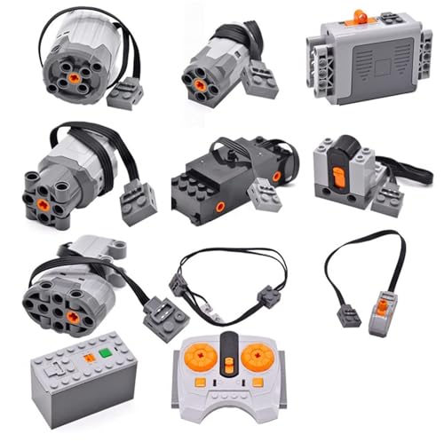 Hcyx Technic Motor ML XL Power Functions-Bauset, 11-teiliges Power Functions Fernbedienungs-Empfänger-Set, DIY-Spielzeug von Hcyx