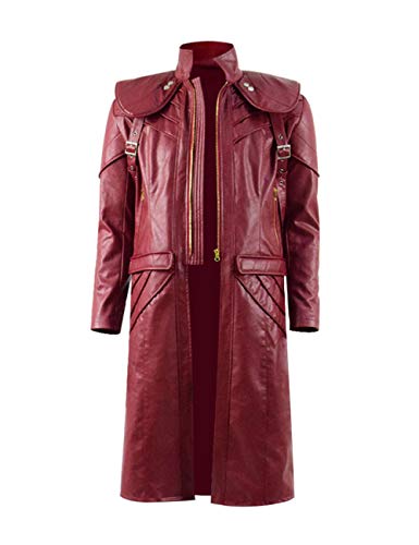 Devil Cry Dante Cosplay Kostüm DMC Devil Hunter Dante Mantel Windbrecher Trench Outfits für Erwachsene Männer Halloween (Coat-2, X-Small) von Hczetsac