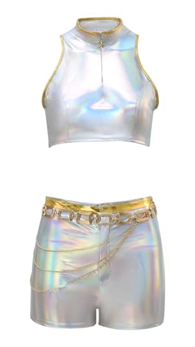 Hczetsac Demon Hunter Kostüm Damen Rumi Cosplay Rumi Bühne Performance Uniform Deluxe Halloween Outfits für Frauen (White, M) von Hczetsac