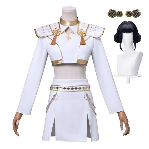 Hczetsac Frauen Demon Hunters Kostüm Mira/Zoey/Rumi Performance Uniform Deluxe Halloween Outfits (Zoey+Wig, S) von Hczetsac