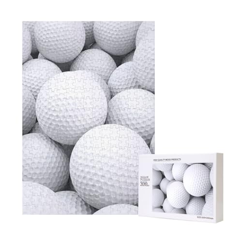 300 Teile Puzzle Holzpuzzle Spielzeug Familienspiel für Erwachsene Jugendliche,3D-Golfballmuster von Hdhfjks