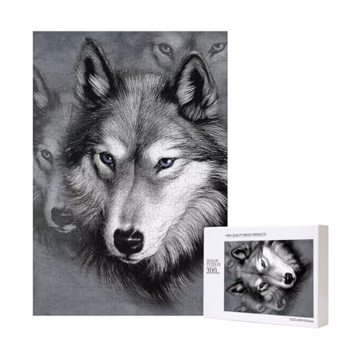 300 Teile Puzzle Holzpuzzle Spielzeug Familienspiel für Erwachsene Jugendliche,3D Wolf gedruckt 300 Teile Puzzle Holzpuzzle Spielzeug Familienspiel für Erwachsene Jugendliche,3D Wolf gedruckt von Hdhfjks