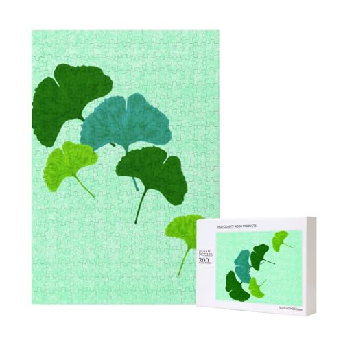 300 Teile Puzzle Holzpuzzle Spielzeug Familienspiel für Erwachsene Jugendliche,Aquarell Ginkgo Biloba Blatt 300 Teile Puzzle Holzpuzzle Spielzeug Familienspiel für Erwachsene Jugendliche,Aquarell Ginkgo Biloba Blatt von Hdhfjks