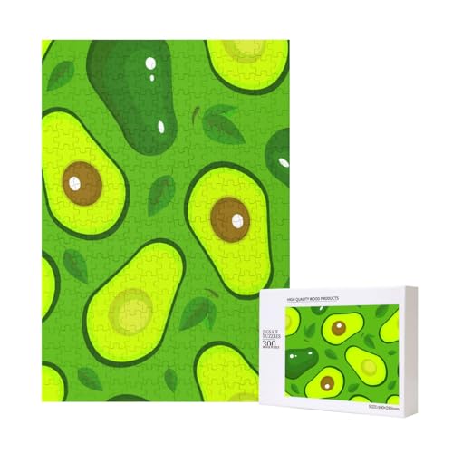 300 Teile Puzzle Holzpuzzle Spielzeug Familienspiel für Erwachsene Jugendliche,Avocado auf grünem Essen und Trinken 300 Teile Puzzle Holzpuzzle Spielzeug Familienspiel für Erwachsene Jugendliche,Avocado auf grünem Essen und Trinken von Hdhfjks