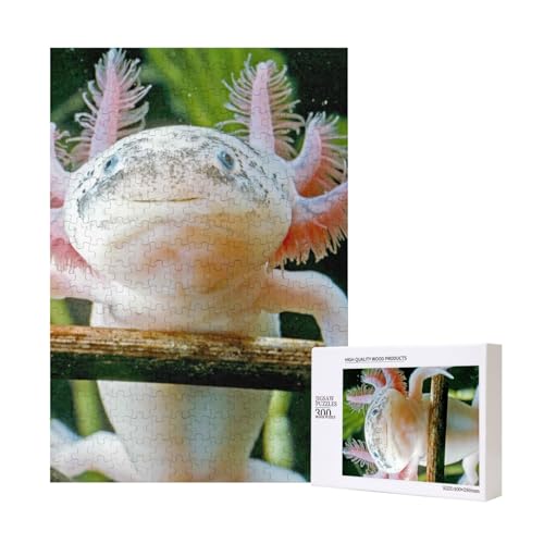 300 Teile Puzzle Holzpuzzle Spielzeug Familienspiel für Erwachsene Jugendliche,Axolotl von Hdhfjks