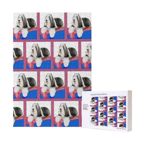 300 Teile Puzzle Holzpuzzle Spielzeug Familienspiel für Erwachsene Jugendliche,Bearded_Collie 300 Teile Puzzle Holzpuzzle Spielzeug Familienspiel für Erwachsene Jugendliche,Bearded_Collie von Hdhfjks