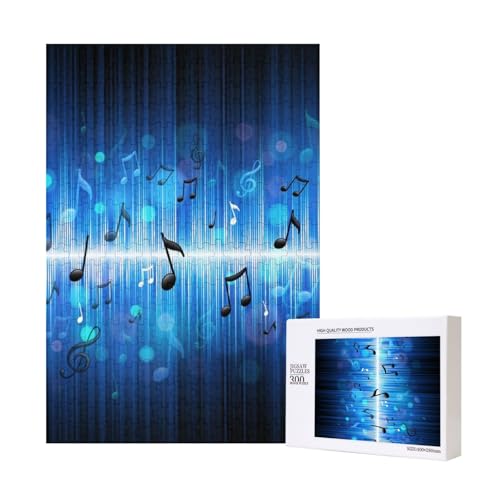 300 Teile Puzzle Holzpuzzle Spielzeug Familienspiel für Erwachsene Jugendliche,Blaue Musiknote 300 Teile Puzzle Holzpuzzle Spielzeug Familienspiel für Erwachsene Jugendliche,Blaue Musiknote von Hdhfjks