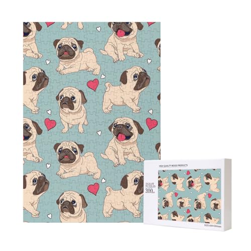 300 Teile Puzzle Holzpuzzle Spielzeug Familienspiel für Erwachsene Jugendliche,Blauer Mops Sticker 300 Teile Puzzle Holzpuzzle Spielzeug Familienspiel für Erwachsene Jugendliche,Blauer Mops Sticker von Hdhfjks