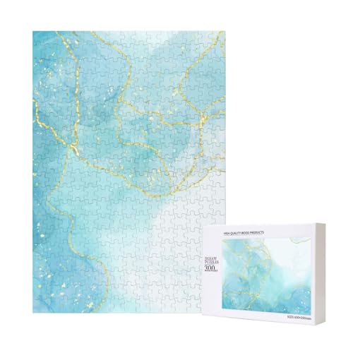 300 Teile Puzzle Holzpuzzle Spielzeug Familienspiel für Erwachsene Jugendliche,Blauer flüssiger Marmor 300 Teile Puzzle Holzpuzzle Spielzeug Familienspiel für Erwachsene Jugendliche,Blauer flüssiger Marmor von Hdhfjks