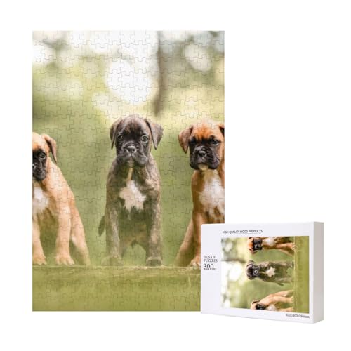 300 Teile Puzzle Holzpuzzle Spielzeug Familienspiel für Erwachsene Jugendliche,Boxer Hunde Welpen Haustiere Familienhunde 300 Teile Puzzle Holzpuzzle Spielzeug Familienspiel für Erwachsene Jugendliche,Boxer Hunde Welpen Haustiere Familienhunde von Hdhfjks