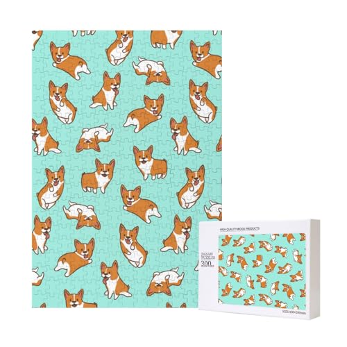 300 Teile Puzzle Holzpuzzle Spielzeug Familienspiel für Erwachsene Jugendliche,Corgi süßer Hund 300 Teile Puzzle Holzpuzzle Spielzeug Familienspiel für Erwachsene Jugendliche,Corgi süßer Hund von Hdhfjks