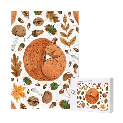 300 Teile Puzzle Holzpuzzle Spielzeug Familienspiel für Erwachsene Jugendliche,Eichhörnchen 300 Teile Puzzle Holzpuzzle Spielzeug Familienspiel für Erwachsene Jugendliche,Eichhörnchen von Hdhfjks