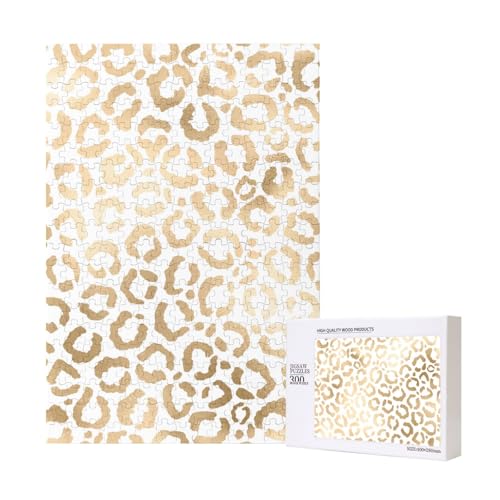 300 Teile Puzzle Holzpuzzle Spielzeug Familienspiel für Erwachsene Jugendliche,Eleganter goldweißer Leoparden-Gepard 300 Teile Puzzle Holzpuzzle Spielzeug Familienspiel für Erwachsene Jugendliche,Eleganter goldweißer Leoparden-Gepard von Hdhfjks