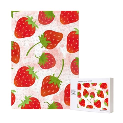 300 Teile Puzzle Holzpuzzle Spielzeug Familienspiel für Erwachsene Jugendliche,Erdbeere 300 Teile Puzzle Holzpuzzle Spielzeug Familienspiel für Erwachsene Jugendliche,Erdbeere von Hdhfjks