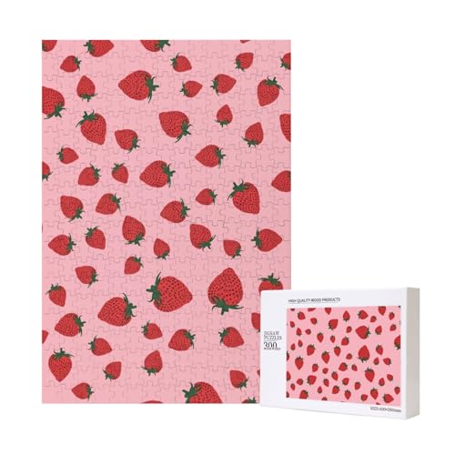 300 Teile Puzzle Holzpuzzle Spielzeug Familienspiel für Erwachsene Jugendliche,Erdbeerfruchtmuster 300 Teile Puzzle Holzpuzzle Spielzeug Familienspiel für Erwachsene Jugendliche,Erdbeerfruchtmuster von Hdhfjks