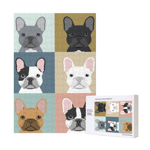 300 Teile Puzzle Holzpuzzle Spielzeug Familienspiel für Erwachsene Jugendliche,Französische Bulldogge Bedruckt 300 Teile Puzzle Holzpuzzle Spielzeug Familienspiel für Erwachsene Jugendliche,Französische Bulldogge Bedruckt von Hdhfjks