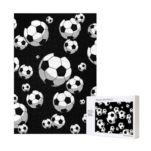 300 Teile Puzzle Holzpuzzle Spielzeug Familienspiel für Erwachsene Jugendliche,Fußball von Hdhfjks