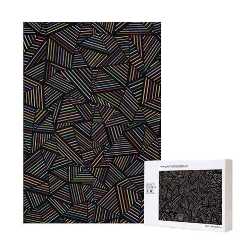 300 Teile Puzzle Holzpuzzle Spielzeug Familienspiel für Erwachsene Jugendliche,Geometrischer linearer Regenbogen 3D gedruckt 300 Teile Puzzle Holzpuzzle Spielzeug Familienspiel für Erwachsene Jugendliche,Geometrischer linearer Regenbogen 3D gedruckt von Hdhfjks