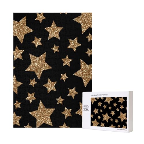 300 Teile Puzzle Holzpuzzle Spielzeug Familienspiel für Erwachsene Jugendliche,Helle Sterne in Gold und Bronze 300 Teile Puzzle Holzpuzzle Spielzeug Familienspiel für Erwachsene Jugendliche,Helle Sterne in Gold und Bronze von Hdhfjks