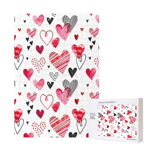 300 Teile Puzzle Holzpuzzle Spielzeug Familienspiel für Erwachsene Jugendliche,Herzformen 300 Teile Puzzle Holzpuzzle Spielzeug Familienspiel für Erwachsene Jugendliche,Herzformen von Hdhfjks