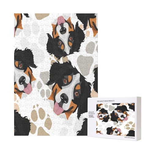 300 Teile Puzzle Holzpuzzle Spielzeug Familienspiel für Erwachsene Jugendliche,Hundepfoten Berner Sennenhund 300 Teile Puzzle Holzpuzzle Spielzeug Familienspiel für Erwachsene Jugendliche,Hundepfoten Berner Sennenhund von Hdhfjks
