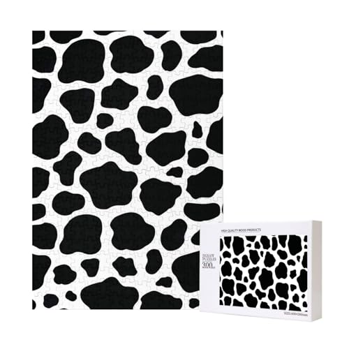 300 Teile Puzzle Holzpuzzle Spielzeug Familienspiel für Erwachsene Jugendliche,Kuh-Druckmuster 300 Teile Puzzle Holzpuzzle Spielzeug Familienspiel für Erwachsene Jugendliche,Kuh-Druckmuster von Hdhfjks