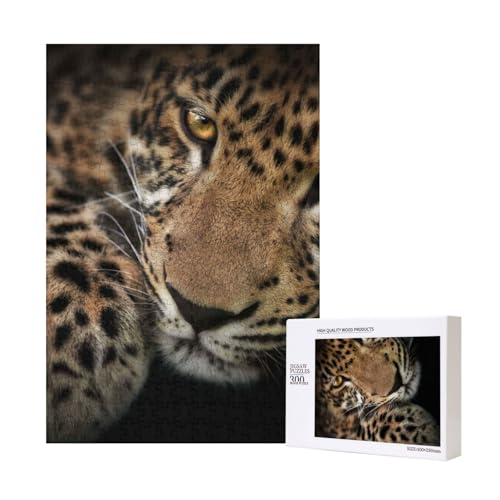 300 Teile Puzzle Holzpuzzle Spielzeug Familienspiel für Erwachsene Jugendliche,Leopard von Hdhfjks