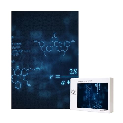 300 Teile Puzzle Holzpuzzle Spielzeug Familienspiel für Erwachsene Jugendliche,Leuchtende mathematische Physik Chemie Formeln 300 Teile Puzzle Holzpuzzle Spielzeug Familienspiel für Erwachsene Jugendliche,Leuchtende mathematische Physik Chemie Formeln von Hdhfjks