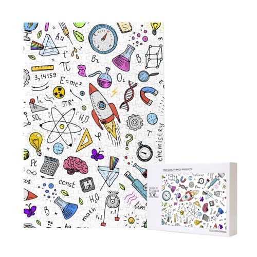 300 Teile Puzzle Holzpuzzle Spielzeug Familienspiel für Erwachsene Jugendliche,Mathematik-Muster, Wissenschafts-Muster 300 Teile Puzzle Holzpuzzle Spielzeug Familienspiel für Erwachsene Jugendliche,Mathematik-Muster, Wissenschafts-Muster von Hdhfjks