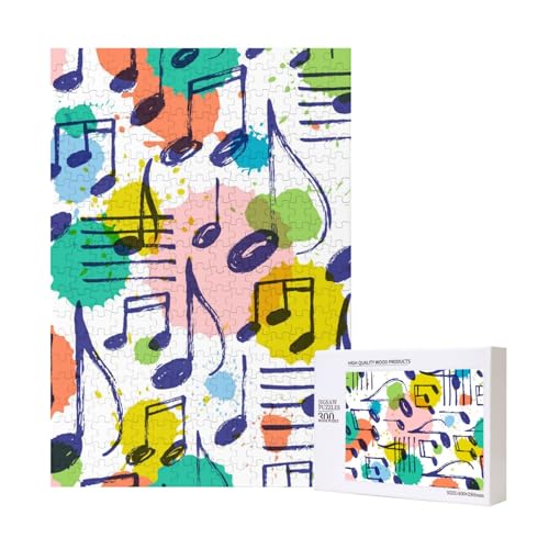 300 Teile Puzzle Holzpuzzle Spielzeug Familienspiel für Erwachsene Jugendliche,Musik, Musiknoten, Stilvoll 300 Teile Puzzle Holzpuzzle Spielzeug Familienspiel für Erwachsene Jugendliche,Musik, Musiknoten, Stilvoll von Hdhfjks