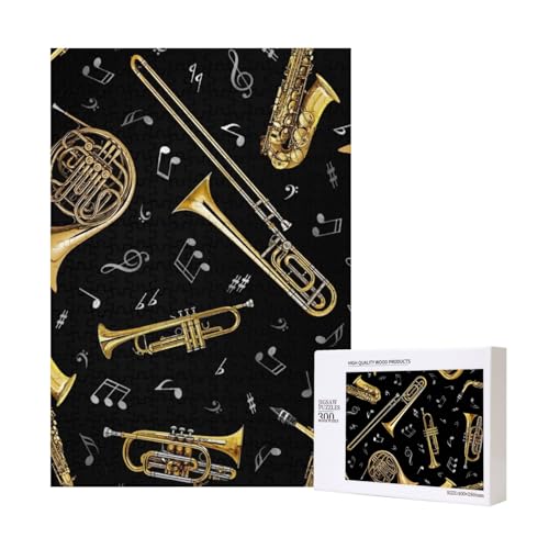 300 Teile Puzzle Holzpuzzle Spielzeug Familienspiel für Erwachsene Jugendliche,Musikinstrumente Klassischer Druck 300 Teile Puzzle Holzpuzzle Spielzeug Familienspiel für Erwachsene Jugendliche,Musikinstrumente Klassischer Druck von Hdhfjks