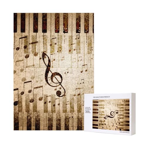 300 Teile Puzzle Holzpuzzle Spielzeug Familienspiel für Erwachsene Jugendliche,Musiknoten Klavier 300 Teile Puzzle Holzpuzzle Spielzeug Familienspiel für Erwachsene Jugendliche,Musiknoten Klavier von Hdhfjks