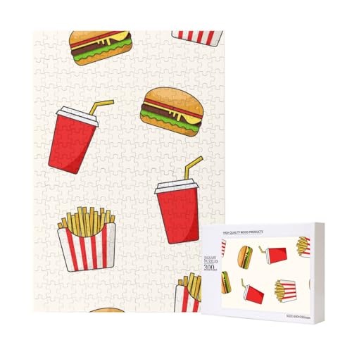 300 Teile Puzzle Holzpuzzle Spielzeug Familienspiel für Erwachsene Jugendliche,Nahtlose Muster für Fast Food 300 Teile Puzzle Holzpuzzle Spielzeug Familienspiel für Erwachsene Jugendliche,Nahtlose Muster für Fast Food von Hdhfjks