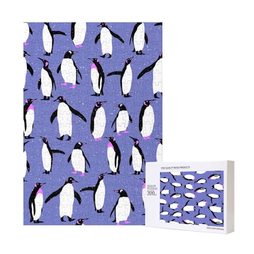 300 Teile Puzzle Holzpuzzle Spielzeug Familienspiel für Erwachsene Jugendliche,Niedlicher Pinguin Lila 300 Teile Puzzle Holzpuzzle Spielzeug Familienspiel für Erwachsene Jugendliche,Niedlicher Pinguin Lila von Hdhfjks