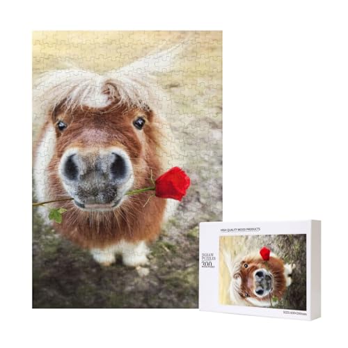 300 Teile Puzzle Holzpuzzle Spielzeug Familienspiel für Erwachsene Jugendliche,Pferd und Rose 300 Teile Puzzle Holzpuzzle Spielzeug Familienspiel für Erwachsene Jugendliche,Pferd und Rose von Hdhfjks