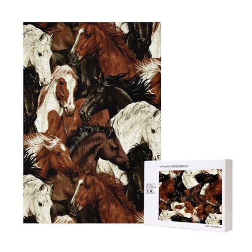 300 Teile Puzzle Holzpuzzle Spielzeug Familienspiel für Erwachsene Jugendliche,Pferde 300 Teile Puzzle Holzpuzzle Spielzeug Familienspiel für Erwachsene Jugendliche,Pferde von Hdhfjks