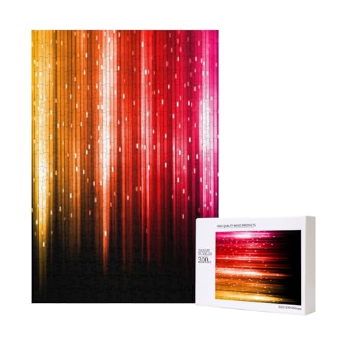 300 Teile Puzzle Holzpuzzle Spielzeug Familienspiel für Erwachsene Jugendliche,Regenbogenglitzer von Hdhfjks