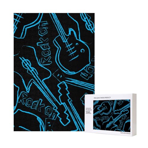 300 Teile Puzzle Holzpuzzle Spielzeug Familienspiel für Erwachsene Jugendliche,Rockgitarren 300 Teile Puzzle Holzpuzzle Spielzeug Familienspiel für Erwachsene Jugendliche,Rockgitarren von Hdhfjks