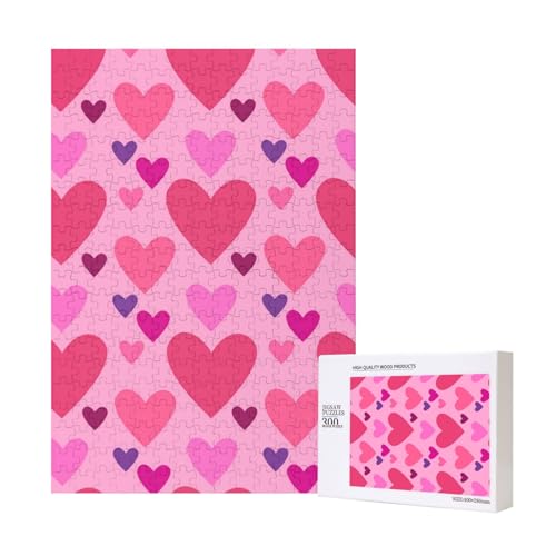 300 Teile Puzzle Holzpuzzle Spielzeug Familienspiel für Erwachsene Jugendliche,Rosa Liebesform 300 Teile Puzzle Holzpuzzle Spielzeug Familienspiel für Erwachsene Jugendliche,Rosa Liebesform von Hdhfjks