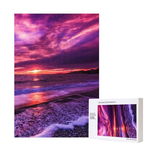 300 Teile Puzzle Holzpuzzle Spielzeug Familienspiel für Erwachsene Jugendliche,Rosa Strand Sonnenuntergang gedruckt 300 Teile Puzzle Holzpuzzle Spielzeug Familienspiel für Erwachsene Jugendliche,Rosa Strand Sonnenuntergang gedruckt von Hdhfjks
