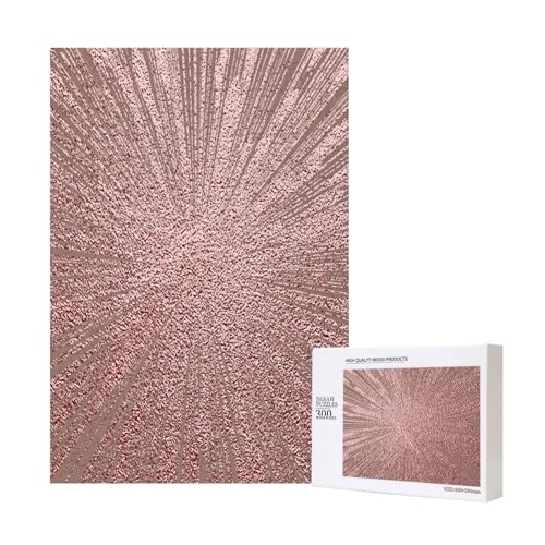 300 Teile Puzzle Holzpuzzle Spielzeug Familienspiel für Erwachsene Jugendliche,Roségold Pink von Hdhfjks