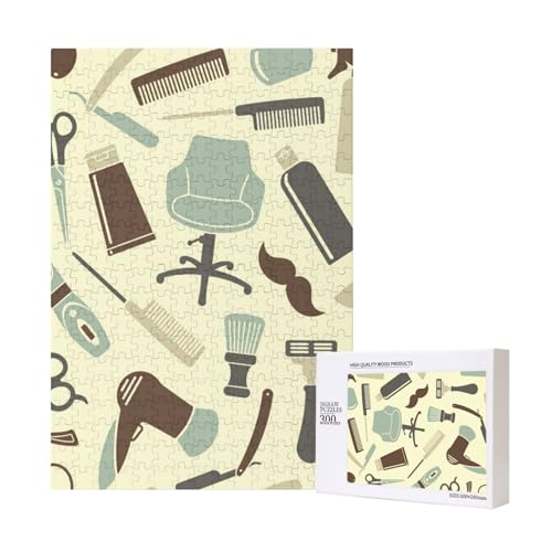 300 Teile Puzzle Holzpuzzle Spielzeug Familienspiel für Erwachsene Jugendliche,Salon & Barbier Friseur 300 Teile Puzzle Holzpuzzle Spielzeug Familienspiel für Erwachsene Jugendliche,Salon & Barbier Friseur von Hdhfjks