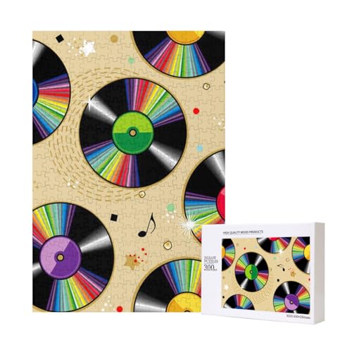 300 Teile Puzzle Holzpuzzle Spielzeug Familienspiel für Erwachsene Jugendliche,Schallplatten 300 Teile Puzzle Holzpuzzle Spielzeug Familienspiel für Erwachsene Jugendliche,Schallplatten von Hdhfjks