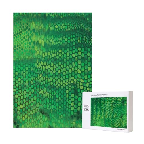 300 Teile Puzzle Holzpuzzle Spielzeug Familienspiel für Erwachsene Jugendliche,Schlangenhaut Grün 300 Teile Puzzle Holzpuzzle Spielzeug Familienspiel für Erwachsene Jugendliche,Schlangenhaut Grün von Hdhfjks